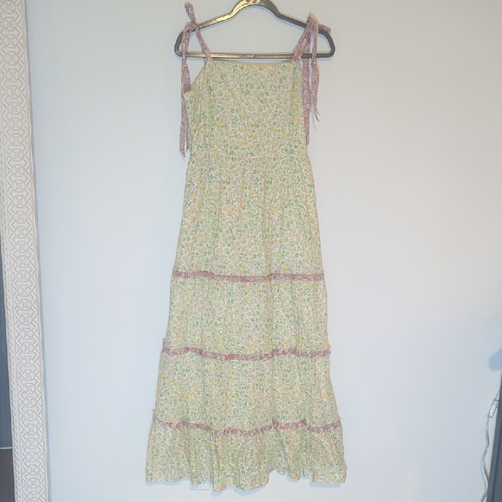 Lost And Wonder Floral Maxi Dress with Tie Straps